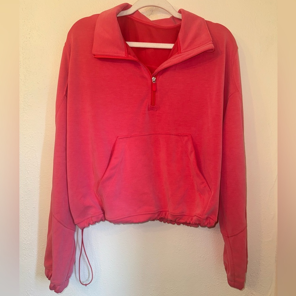 Lululemon Brushed Softstreme Half Zip Lip Gloss Pink - Picture 5 of 9